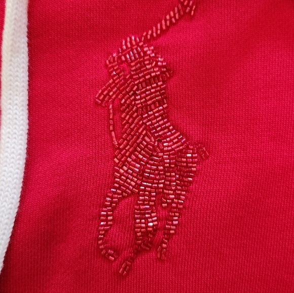 Women's Polo by Ralph Lauren Vibrant Red Hoodie Size Medium - Picture 7 of 8
